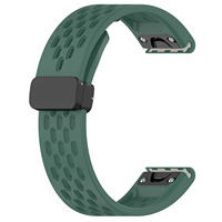 Bracelet de montre en silicone Quickfit 20/22/26 mm pour Garmin Fenix 8 7S 7 6 5 5S Forerunner 945, bracelet de sport respirant avec boucle magnétique