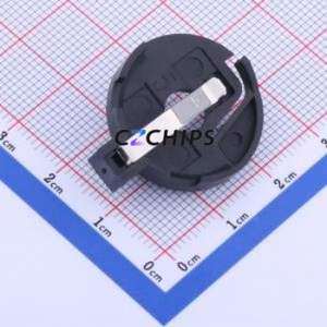 BS-03-A1AJ001 Button & Strip Battery Connector Through hole Component THT Connector Battery Holder CR2032 Manganese Steel Nickel - Product Image 1