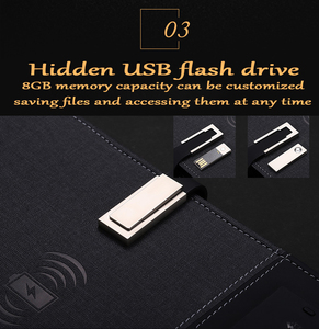 Bloc-notes personnalisé A5 avec batterie externe 8000 mAh et support de <span class=keywords><strong>téléphone</strong></span>, couverture rigide en cuir PU, cadeau, fournitures de bureau pour la promotion de l'entreprise - Product Image 5