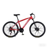 Vélo de montagne en acier à haute teneur en carbone de 26 pouces, bicyclette, bicicleta, système de frein à disque double, avec 21 vitesses, VTT pour le cyclisme