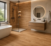 Baldosas de Cerámica Rústicas con Aspecto de Madera, 800x800mm, Acabado Mate, Porcelana con Diseño de Madera para Sala de Estar, Baño, Inodoro, Fábrica China