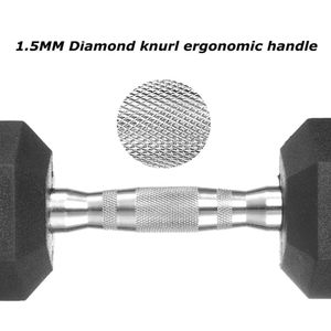 Ensemble d'haltères hexagonaux en caoutchouc 30 <span class=keywords><strong>kg</strong></span> 40 <span class=keywords><strong>kg</strong></span> 50 <span class=keywords><strong>kg</strong></span>, équipement de musculation de salle de sport sans logo, ensemble d'haltères RTS en stock - Product Image 3