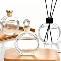 Bouteille diffuseur en verre cylindrique transparent 50ml/100ml, flacon vide pour parfum, décoration d'intérieur, aromathérapie, huiles essentielles