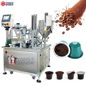 Machine rotative automatique de cachetage de remplissage de tasse de K de tasse de poudre de café YB-FBJ1 Machine de remplissage et de cachetage de <span class=keywords><strong>Capsule</strong></span> de café - Product Image 1