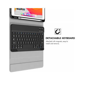 Kpymoko — étui pour clavier mince en cuir PU, 10.2 pouces, avec porte-crayon, sans fil détachable, pour <span class=keywords><strong>iPad</strong></span>, 2020/2019 - Product Image 2