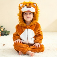 Ensemble de vêtements pour bébé Michley Bestseller en flanelle d'automne avec fermeture éclair dissimulée bidirectionnelle, motif ours en coton biologique