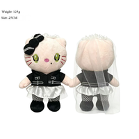 En gros Peluche chat style Kawaii Punk, tenue de motard gothique, en coton PP doux brodé, cadeau, direct usine
