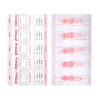 Fixpmu Aiguilles de tatouage jetables en acier inoxydable Cartouches Maquillage permanent Sourcils Art corporel Diamètres 0,18-0,35 mm 3,5 mm