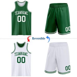 Conjunto de Uniforme de Baloncesto Personalizado Reversible para Hombre, Camiseta sin Mangas de Doble Cara, Pantalones Cortos, Uniforme de Equipo, Absorbe la Humedad, Sublimado, 320g - Product Image 1