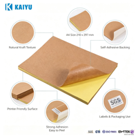 Autocollants en papier kraft A4, papier autocollant kraft, imprimable au laser et à jet d'encre, pour l'emballage, vente en gros, étiquettes d'impression DIY