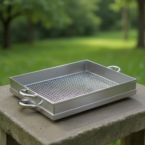 Scolapiatti con griglia a rete per uso in cucina in acciaio inossidabile 12x16 pollici - Product Image 3