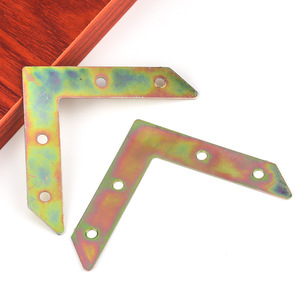 Support d'angle en forme de L plaqué couleur, connecteur à 90 degrés en acier inoxydable pour fixation de cadre - Product Image 1