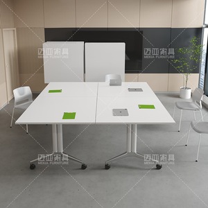 Mesa de Conferencia Plegable Mekia de 180 cm, Blanca, con Ruedas, para Oficina, Capacitación y Uso Doméstico - Product Image 2