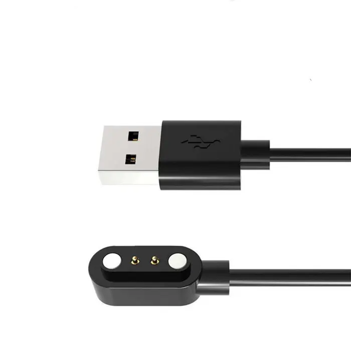 도매 USB 마그네틱 포고 핀 충전기 4.0mm 2 핀 충전 케이블 코드 야마하 스마트 시계