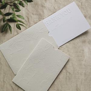 Carte de remerciement personnalisée avec <span class=keywords><strong>enveloppe</strong></span>, impression en relief <span class=keywords><strong>sur</strong></span> papier kraft, impression numérique pour l'emballage - Product Image 1