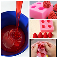 Caoutchouc liquide en silicone de qualité alimentaire à faible viscosité GT-30XX pour la fabrication de moules à gâteaux, bonbons, artisanat, répliques de moules, semi-transparent