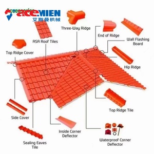 เครื่องขึ้นรูปกระเบื้องหลังคาเคลือบเงา เครื่องจักรผลิตแผ่นหลังคาพีวีซีพลาสติก - Product Image 1