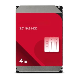WD4005FFBX Disco Duro NAS Profesional Rojo de 4 TB, Nuevo y Original, Metálico, 3.5 Pulgadas, SATA 6 Gb/s, 7200 RPM, 256 MB de Caché - Product Image 1