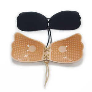 Soutien-gorge adhésif invisible sans bretelles push-up sexy en spandex, sans coutures, couleur unie, pour la vente en gros - Product Image 2