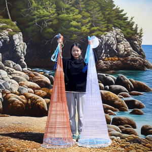 Newbility, red de pesca fundida a mano, malla de 3/8 \ ", monofilamento de nailon, doble nudo, tipo PA6, Material, redes de pesca para jaula de pesca - Product Image 4