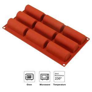 Moules en silicone antiadhésifs à 9 cavités, forme oblongue, pour mousse, éclairs, barres chocolatées, pour la pâtisserie - Product Image 2
