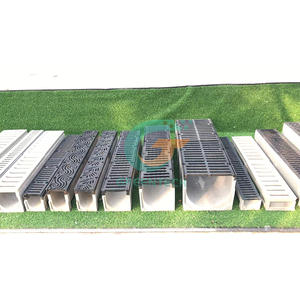 Canaleta de <span class=keywords><strong>lluvia</strong></span> de hormigón polímero resistente al envejecimiento canal de drenaje de resina para exteriores con cubierta de acero inoxidable - Product Image 4