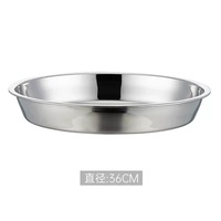 Assiette ronde en acier inoxydable 304, motif moderne, solide, pour bar, service, table basse, fête, usage domestique - Durable, qualité alimentaire