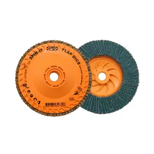 Konaflex-European SPIN-IT 4.5Inch With 5/8"-11Nut High Density Zirconia Flap Disc Flap Wheel For Metal&Alloy Polishing