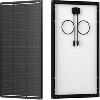 100W Monokristallines Solarmodul aus gehärtetem Glas für Wohnmobil-Klimaanlagen, Tiny Homes, Gewächshäuser, Ventilatoren, Bienenstöcke und Monitore