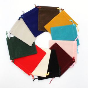 Wholesale Small Drawstring <b>Bag</b> Black Red Blue Cotton Velvet Pouch <b>Bags</b> with Role 7*9cm Jewelry <b>Gift</b> <b>Bottle</b> Lip Tube Packaging - Product Image 2