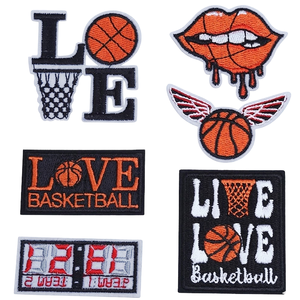 Parches Bordados Termoadhesivos de Baloncesto, Apliques Deportivos para Ropa - Product Image 1