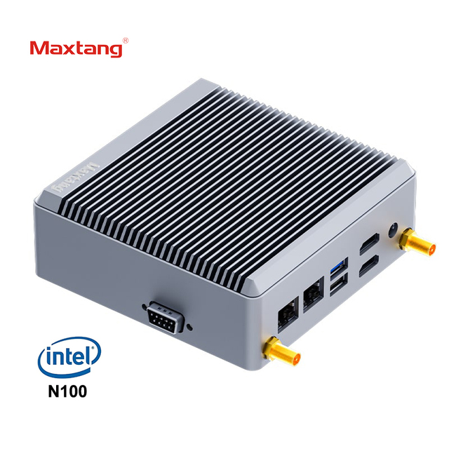 Cheap Mini Pc Intel 12th Gen N100 Processor Single DDR4 Support 2.5'' SATA Industrial Compact Fanless PC with Wifi6 Window OS