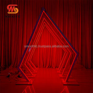 SMOOTH Wedding Party Stage RGB Light Color LED Tunnel Backdrop Luminous <b>Arch</b> <b>Frame</b> Tunnel <b>Arch</b> Backdrop - Product Image 3