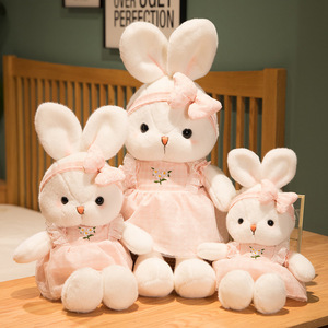 Trending Pick Cute Daisy Rabbit Plush <b>Toy</b> White Rabbit Doll Pillow Skirt Wearing <b>Stuffed</b> Figure Children's Day Gift Wholesale - Product Image 6