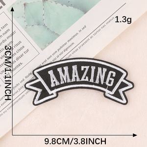 Custom Word <span class=keywords><strong>Alil</strong></span> Boujie Hoodies Parche bordado Iron-on Patch Slogan Bordado Iron on Patch Insignias para prendas - Product Image 3