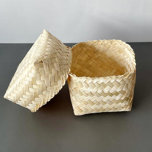 هدية زفاف صغيرة صندوق خيزران مع ديكور بعقدة فراشية صغيرة تشكيله للمهرجان صندوق حلوى تذكارية فكرة هدية المهرجان - Product Image 6