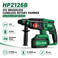 Perceuse à percussion sans fil 21V à couple élevé, moteur sans balais, batterie double 6.0Ah, qualité industrielle 26mm, directement de l'usine OEM