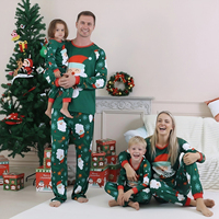 Hongbo piyama natal pria, kualitas tinggi Piyama Wanita leher bulat desain bernapas cocok keluarga Xmas Pjs