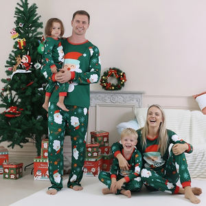 Hongbo alta calidad hombres niños Navidad pijamas Pijamas mujer Pijamas cuello redondo diseño transpirable a juego familia Navidad Pjs - Product Image 2