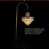 Support de mariage, support de lustre de mariage, 5 accessoires lumineux de mariage, lustre en cristal pour la décoration de fête, événements, lumières de scène