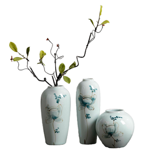 Jingdezhen famoso pintado a mano puramente hecho a mano Pastel jarrón de cerámica moderno estilo chino porcelana Bogu estante luz hogar de lujo - Product Image 1