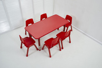 Bureau d'étude moderne en plastique pour la maternelle, table et chaise réglables en hauteur pour les tout-petits, ensemble de meubles pour enfants d'âge scolaire