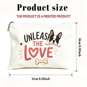 Toiletry Pouch - Zipper Closure Cosmetic Suitable for <b>Travel</b> Gym Daughters Dog-Themed <b>Gift</b> Bag with Versatile Use for Daily - Product Image 3
