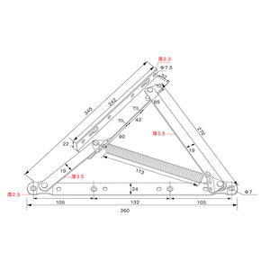 Soporte de puerta abatible Chengyouhui YC-001, bisagra metálica para almacenamiento, accesorio de ferretería para sofá cama y muebles. - Product Image 3