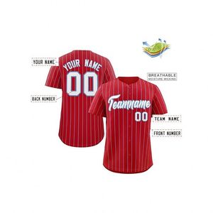 2025 Factory 100% Polyester Cheap Button Down Unisex Striped <b>Baseball</b> Shirts - Product Image 2