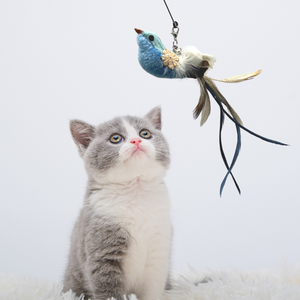 Juguete para Gatos con Plumas y Espuma, Cabeza de Repuesto de Franela, Resistente a Mordidas, con Campana - Product Image 2