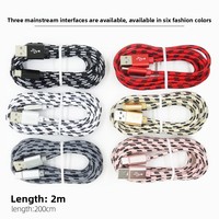 Cable de Auriculares para iPhone de 2m con Diseño de Tigre, Carga Rápida de 3A, Conductor de Cobre Puro, Revestimiento de Nailon Resistente para Android I6/X/11