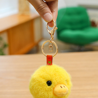 Porte-clés en peluche dessin animé en gros-Pendentif animal lapin chien mignon pour sac d'école, ornement cadeau de couple