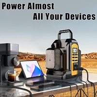Onduleur compact et léger à onde sinusoïdale pure 350W pour chargeur de batterie Li-ion Dewalt 20V 60V, station d'alimentation LED et adaptateur de voiture