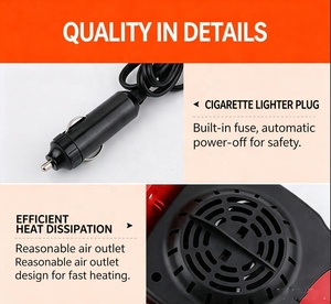 通用型 12V 2 合 1 汽车加热冷却风扇 便携式车载加热器，具有快速除霜除雾功能，确保冬季驾驶安全 - Product Image 5